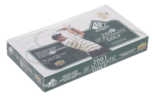 2001 UD SP Authentic Golf Factory Sealed Unopened Hobby Box (24 Packs) – Possible Tiger Woods Rookie Card Gem Mint Examples!